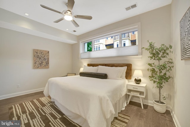 1332 Park Rd NW Unit A, Washington, DC 20010 - bedroom with wood finished floors, baseboards, and ceiling fan