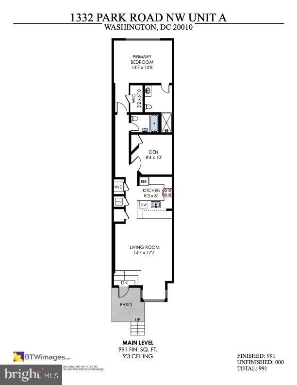 1332 Park Rd NW Unit A, Washington, DC 20010 - property floor plan