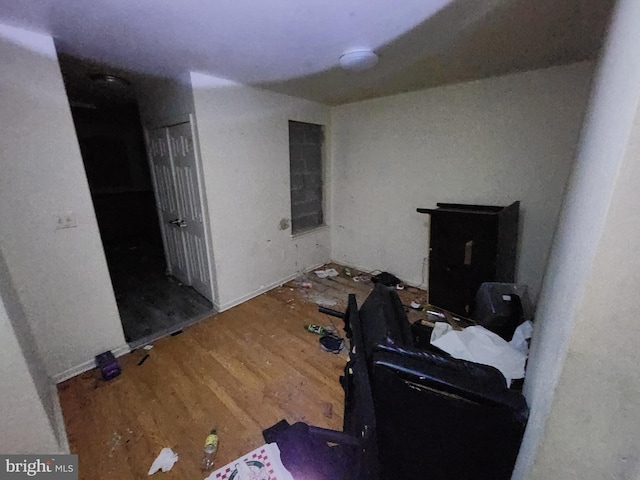 interior space with wood finished floors