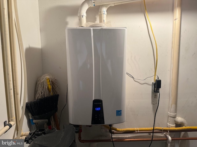 utilities featuring tankless water heater