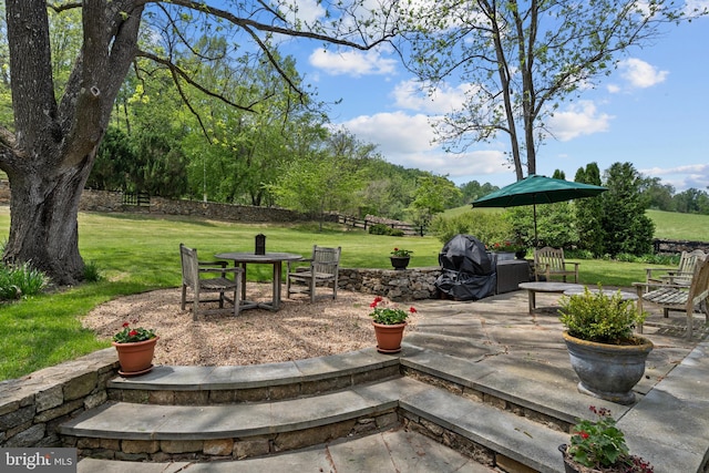 509 Ben Venue Rd, Flint Hill, VA 22627 - view of patio / terrace featuring area for grilling and outdoor dining space