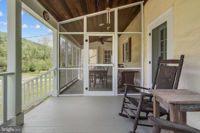 509 Ben Venue Rd, Flint Hill, VA 22627 - sunroom / solarium featuring ceiling fan