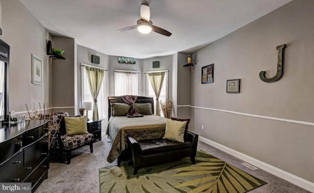3824 Fairview Ave, Baltimore, MD 21216 - carpeted bedroom with a ceiling fan and baseboards