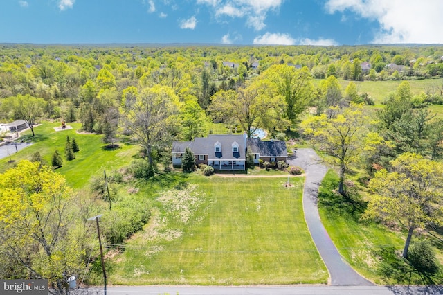 71 Harlingen Rd, Belle Mead, NJ 08502 - bird's eye view with a wooded view