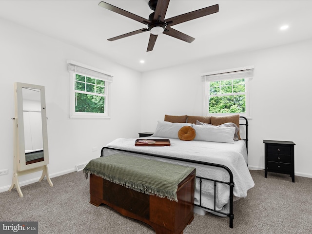 5306 Stone Rd, Frederick, MD 21703 - bedroom with carpet floors, recessed lighting, and ceiling fan