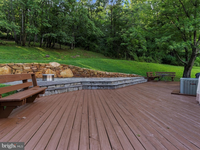 5306 Stone Rd, Frederick, MD 21703 - wooden deck with a yard