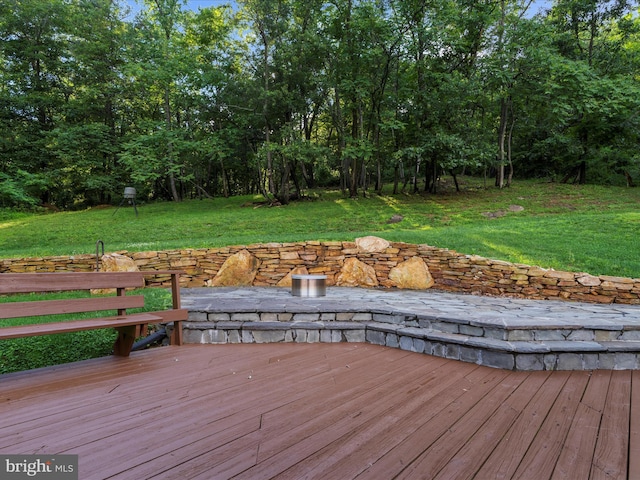 5306 Stone Rd, Frederick, MD 21703 - deck featuring a lawn