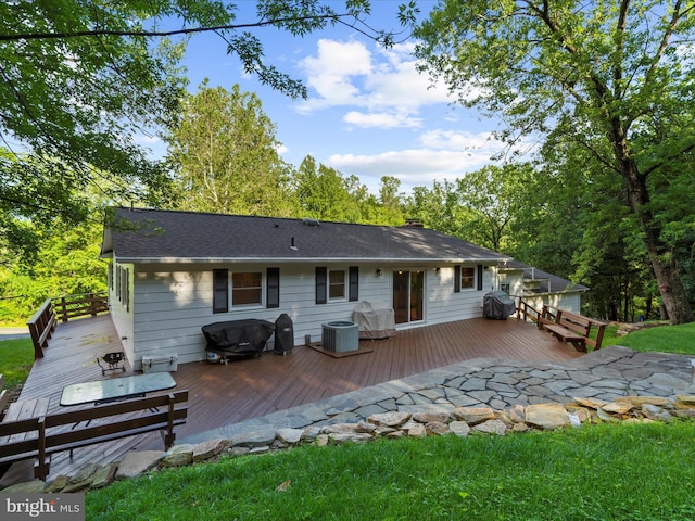 5306 Stone Rd, Frederick, MD 21703 - rear view of property featuring a deck