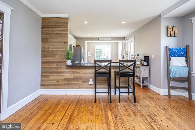 417 Princeton Ave, Cherry Hill, NJ 08002 - dining area featuring baseboards, wood finished floors, and recessed lighting