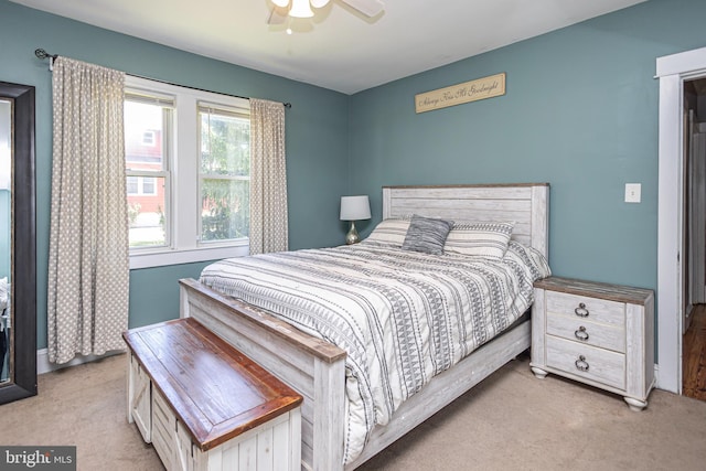 417 Princeton Ave, Cherry Hill, NJ 08002 - bedroom with light colored carpet and ceiling fan