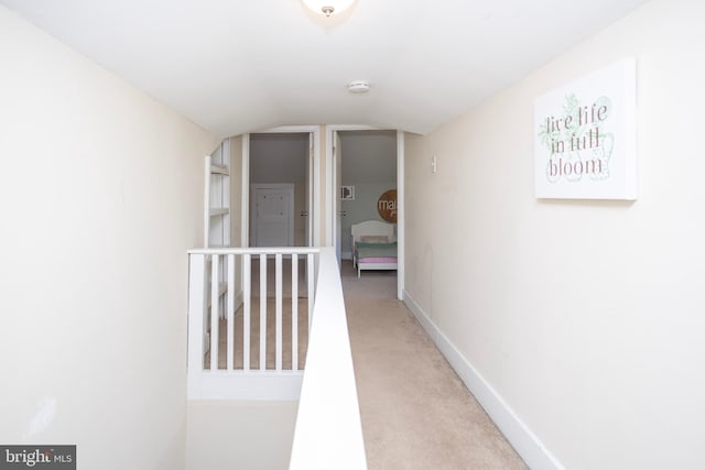 417 Princeton Ave, Cherry Hill, NJ 08002 - hallway with lofted ceiling and light colored carpet
