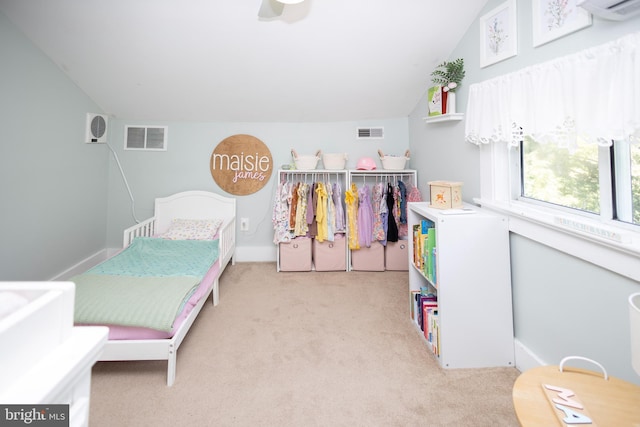 417 Princeton Ave, Cherry Hill, NJ 08002 - carpeted bedroom with lofted ceiling and baseboards