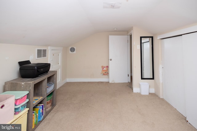 417 Princeton Ave, Cherry Hill, NJ 08002 - rec room featuring lofted ceiling, carpet flooring, and baseboards