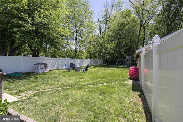 417 Princeton Ave, Cherry Hill, NJ 08002 - view of yard with a playground and view of scattered trees