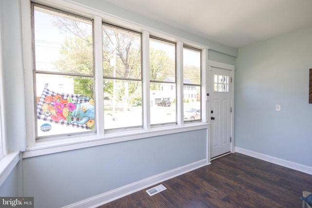 417 Princeton Ave, Cherry Hill, NJ 08002 - entryway with dark wood-style flooring and baseboards
