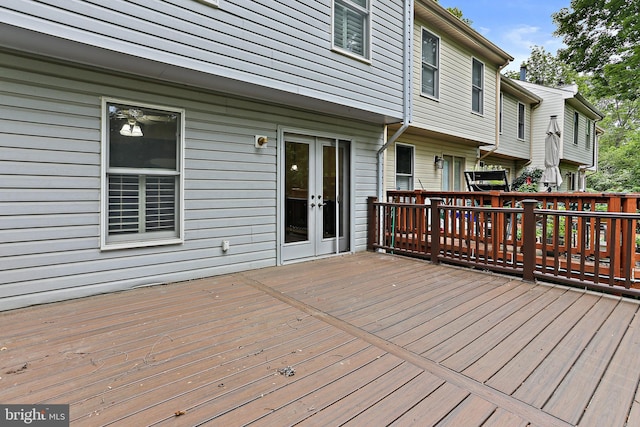 19208 Cross Ridge Dr, Germantown, MD 20874 - wooden deck with french doors