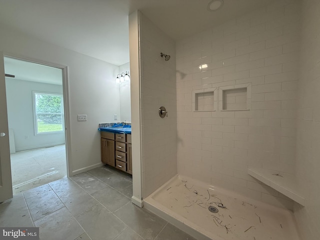25544 Pheasant Run, Seaford, DE 19973 - full bath with a shower stall, vanity, and baseboards