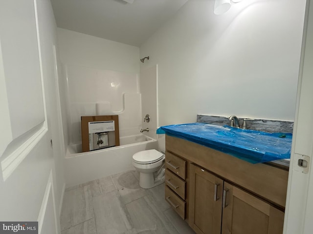25544 Pheasant Run, Seaford, DE 19973 - bathroom with vanity, toilet, and shower / bathtub combination
