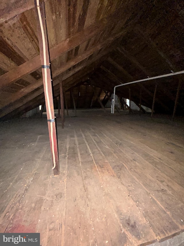 view of attic