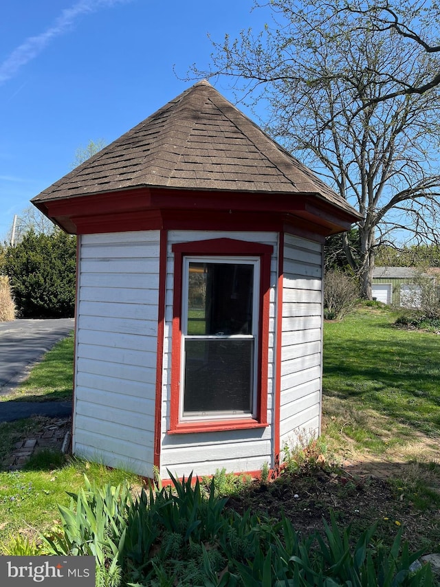 view of shed