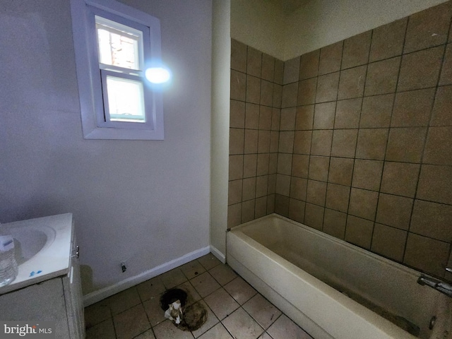 1904 Kennedy Ave, Baltimore, MD 21218 - full bath with vanity, tile patterned flooring, and baseboards