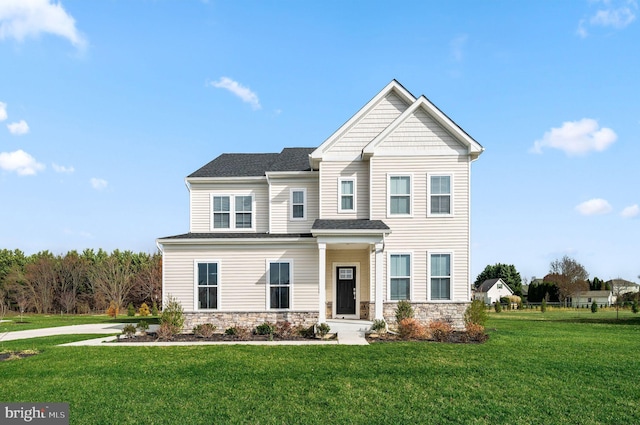 409 Crownleaf Dr, Middletown, DE 19709 - view of front of house with a front lawn and stone siding