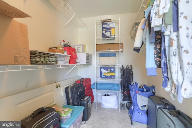 view of storage area