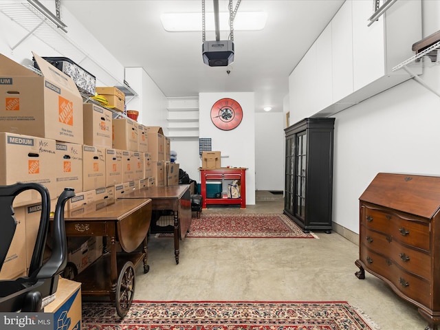 office space featuring concrete flooring