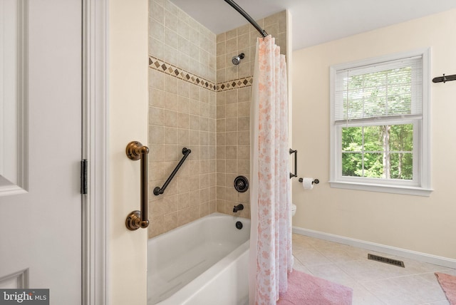 11080 Burwell Rd, Nokesville, VA 20181 - bathroom featuring tile patterned flooring, baseboards, and shower / tub combo with curtain