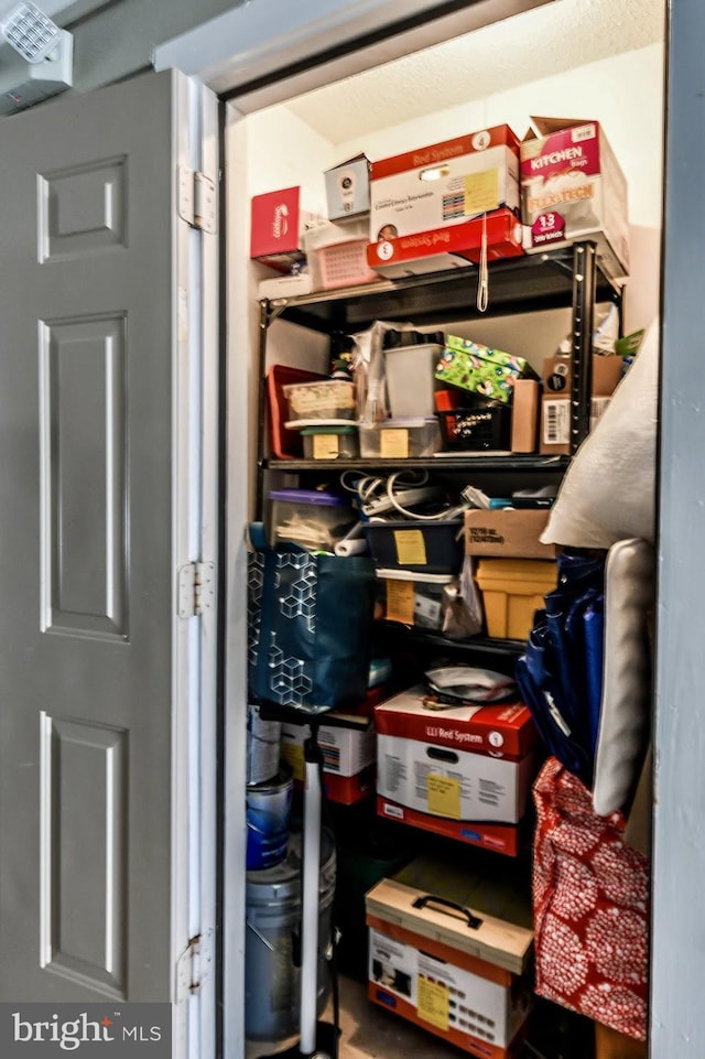 view of storage room
