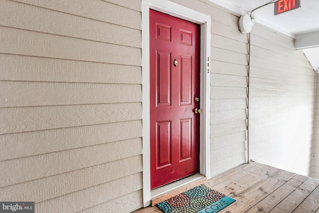 view of doorway to property