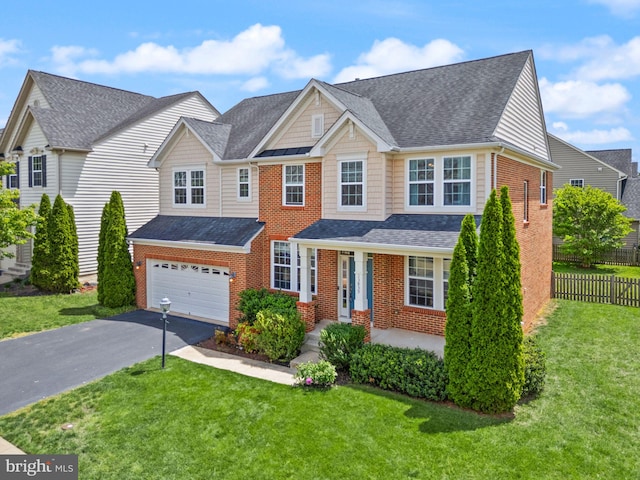 13859 Barrymore Ct, Gainesville, VA 20155 - view of front of property featuring brick siding, driveway, roof with shingles, and an attached garage