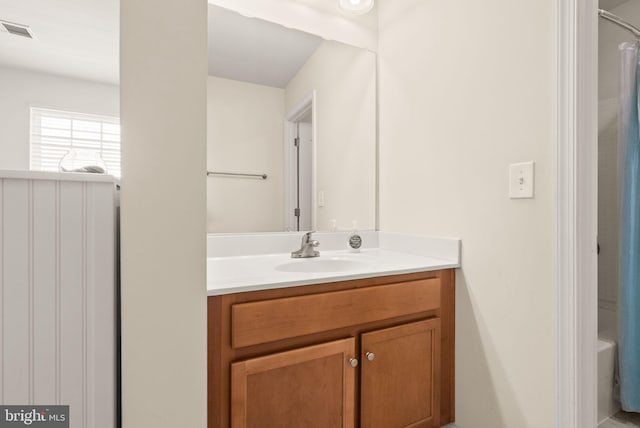 13859 Barrymore Ct, Gainesville, VA 20155 - bathroom featuring vanity and a shower with curtain