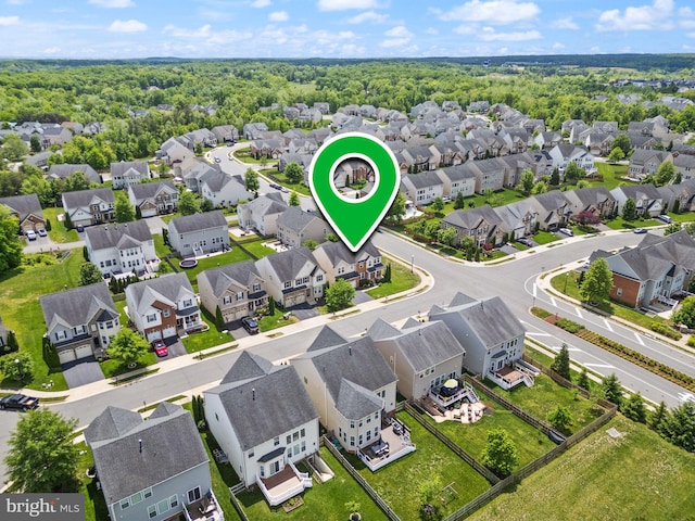 13859 Barrymore Ct, Gainesville, VA 20155 - aerial perspective of suburban area featuring a heavily wooded area
