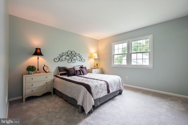 bedroom with carpet and baseboards