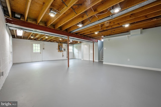 basement with stairway