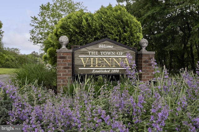view of community sign