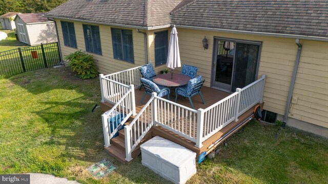 view of wooden deck