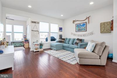 2038 Twisted Oak Pl, Hanover, MD 21076 - living room with recessed lighting and wood finished floors