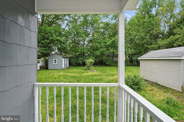 4911 Fox St, College Park, MD 20740 - view of yard featuring a storage unit and an outdoor structure