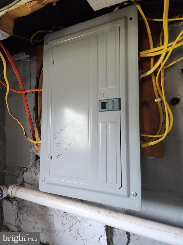 utility room featuring electric panel