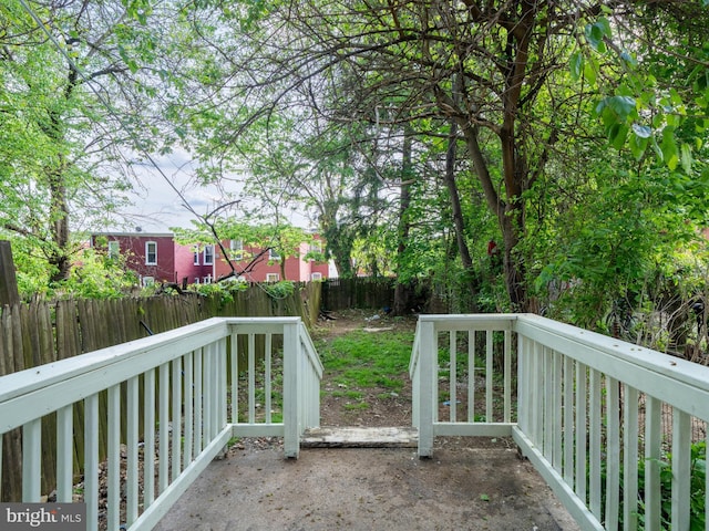view of patio featuring a fenced backyard