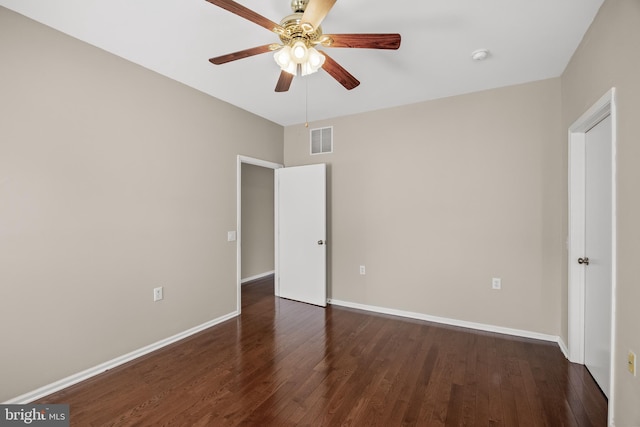 33 Marsha Dr, Delran, NJ 08075 - unfurnished bedroom featuring dark wood-style floors, baseboards, and ceiling fan
