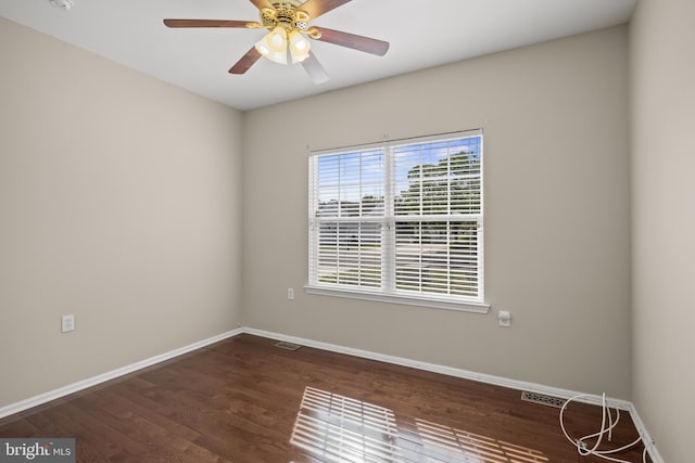 33 Marsha Dr, Delran, NJ 08075 - spare room with baseboards, wood finished floors, and ceiling fan