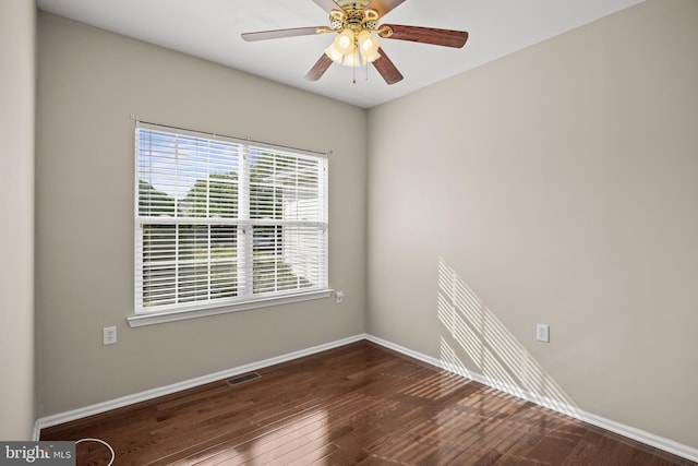 33 Marsha Dr, Delran, NJ 08075 - spare room featuring wood finished floors, baseboards, and a ceiling fan