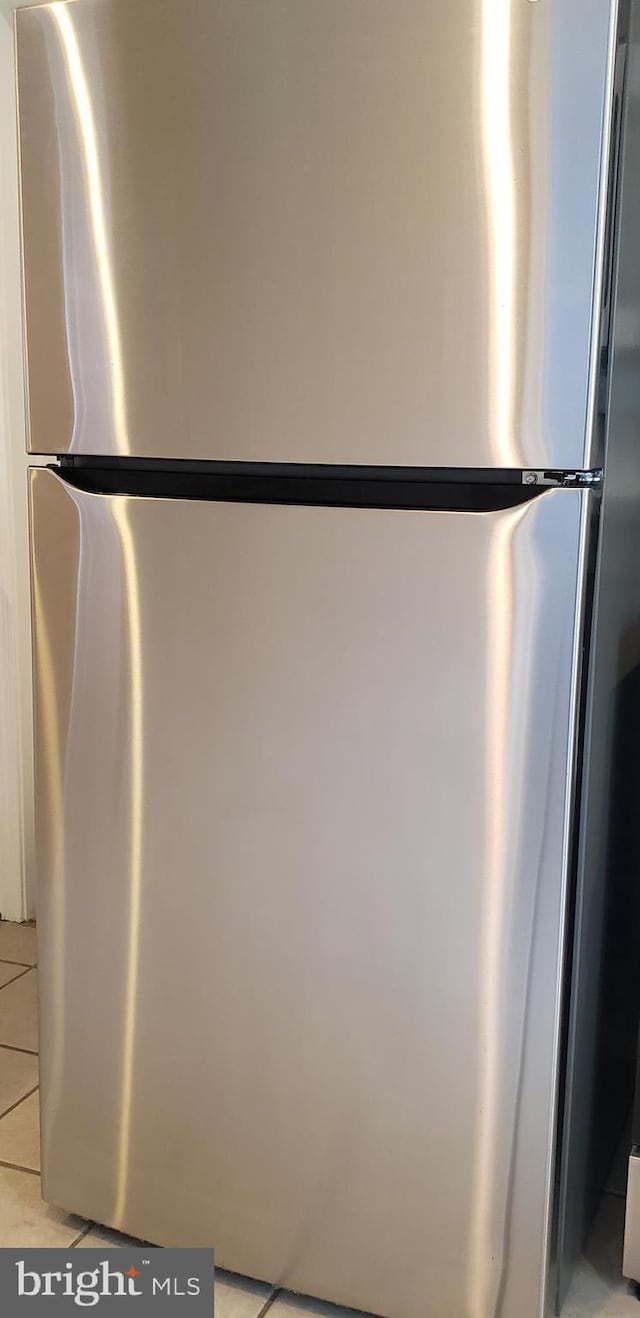 room details with freestanding refrigerator