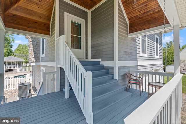 21 Heisler Ave, Charlestown, MD 21914 - wooden terrace with central AC