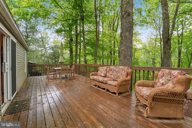473 Cumberland Rd, Oakland, MD 21550 - wooden deck featuring outdoor dining area