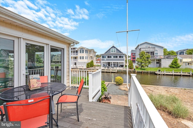 113 Henlopen Dr, South Bethany, DE 19930 - wooden terrace with a water view and a residential view