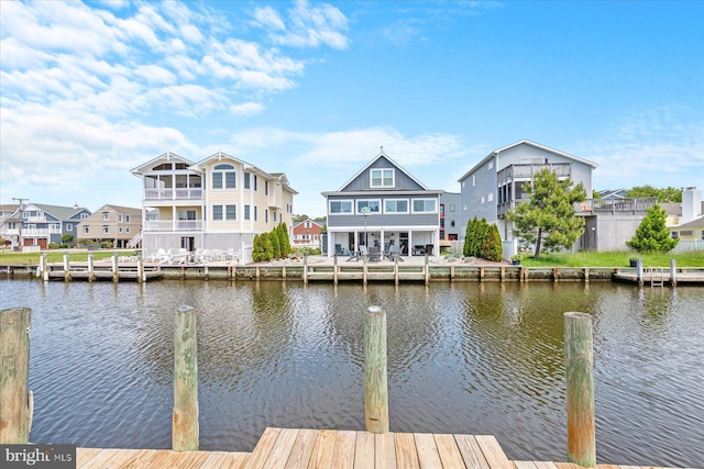 113 Henlopen Dr, South Bethany, DE 19930 - dock area featuring a water view and a residential view